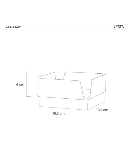 Vesta Home - Portatovaglioli Medio Natale 2025·schiaccianoci·18,5 X 18,5 X 9,5 H Th. 4 Mm
