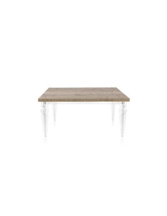 iPLEX Design - Maulabile Habitat Rovere Tavolo estensibile in plexiglass e legno - Trasparente/ROVERE - 155/ - 155/ - 155x75x90  2