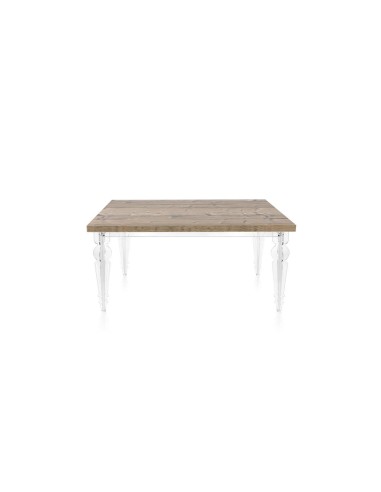 iPLEX Design - Maulabile Habitat Rovere Tavolo estensibile in plexiglass e legno - Trasparente/ROVERE - 155/ - 155/ - 155x75x90 