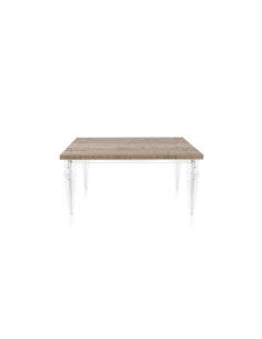 iPLEX Design - Maulabile Habitat Rovere Tavolo estensibile in plexiglass e legno - Trasparente/ROVERE - 155/ - 155/ - 155x75x90 