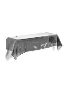 iPLEX - Consolle sotto specchio linea Drappeggi in plexiglass PMMA color fumè Trasparente con 2 ganci di ancoraggio. - 110x30x35 2
