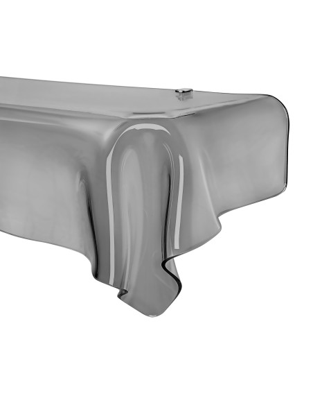 iPLEX - Consolle sotto specchio linea Drappeggi in plexiglass PMMA color fumè Trasparente con 2 ganci di ancoraggio. - 110x30x35