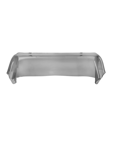 iPLEX - Consolle sotto specchio linea Drappeggi in plexiglass PMMA color fumè Trasparente con 2 ganci di ancoraggio. - 110x30x35