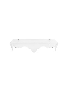 iPLEX - Consolle Mensola ingresso linea Benvenuta in plexiglass PMMA Trasparente con punti di ancoraggio in metallo. - 101x26x33