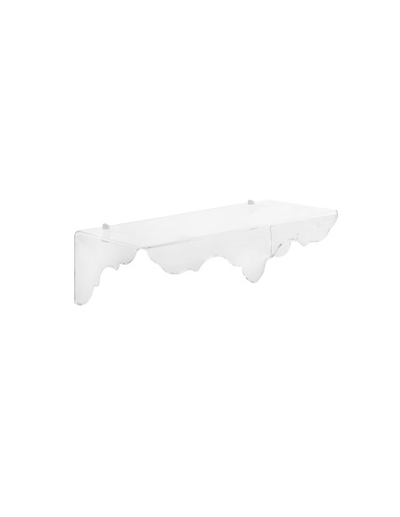 iPLEX - Consolle Mensola ingresso linea Benvenuta in plexiglass PMMA Trasparente con punti di ancoraggio in metallo. - 101x26x33