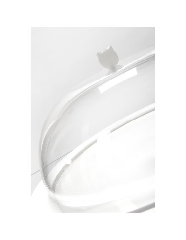 Iplex - Bon Ton Tortiera rotonda con calotta in plexiglass Trasparente diametro , made in Italy - Trasparente/bianco - 36x15x36 