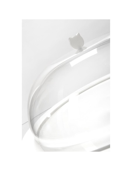 Iplex - Bon Ton Tortiera rotonda con calotta in plexiglass Trasparente diametro , made in Italy - Trasparente/bianco - 36x15x36 