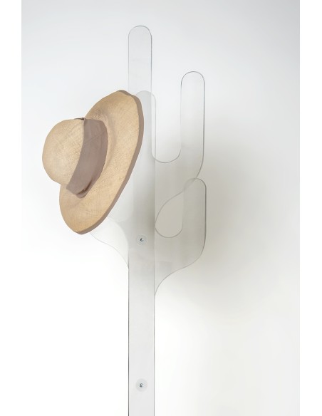 iPLEX - Appendiabiti linea Peyote design cactus in plexiglass Trasparente. - arredamento casa ingresso studio ufficio di lavoro 