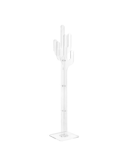 iPLEX - Appendiabiti linea Peyote design cactus in plexiglass Trasparente. - arredamento casa ingresso studio ufficio di lavoro 