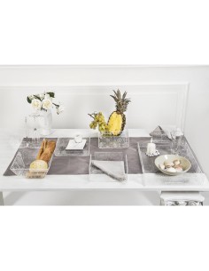 iPLEX Design - Etiquette Porta Tovaglioli Orizzontale Maiolica Trasparente - Bianco in plexiglass - Trasparente/bianco - 22x7,5x 2