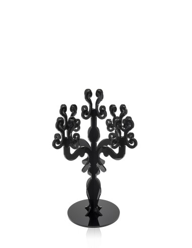 iPLEX - Candelabro linea Vittoriale design rinascimentale con 5 braccia in plexiglass nero pieno. - arredamento casa salotto sal