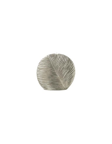 L'Oca Nera - Le Candele Di Natale! Candela grande a forma di foglia, di colore argento, ideale per interni/esterni, ottima decor