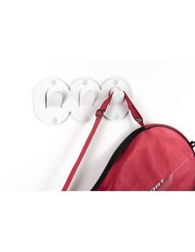 iPLEX - Set di 3 Appendini clips in plexiglass PMMA bianco. - arredamento casa ingresso ufficio di lavoro studio Made in Italy -