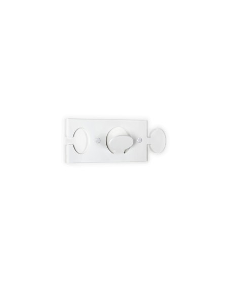 iPLEX - Puzzle Appendino da parete componibile in plexiglass bianco. - arredamento casa ingresso ufficio di lavoro Made in Italy