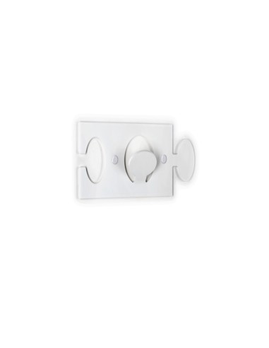 iPLEX - Puzzle Appendino da parete componibile in plexiglass bianco. - arredamento casa ingresso ufficio di lavoro Made in Italy