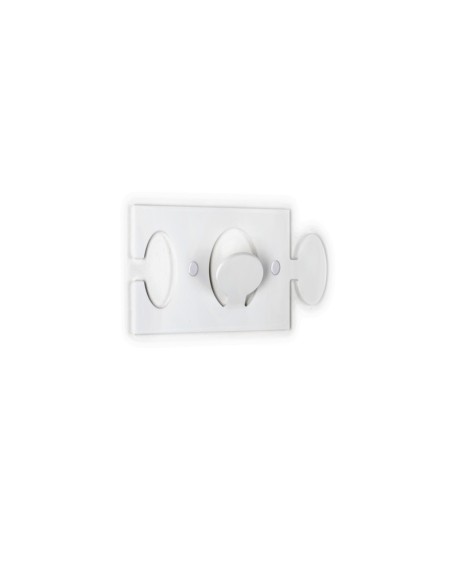 iPLEX - Puzzle Appendino da parete componibile in plexiglass bianco. - arredamento casa ingresso ufficio di lavoro Made in Italy