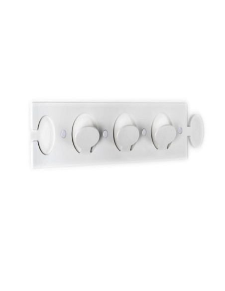 iPLEX - Puzzle Set di 3 Appendini da parete componibili in plexiglass bianco. - arredamento casa ingresso ufficio di lavoro Made