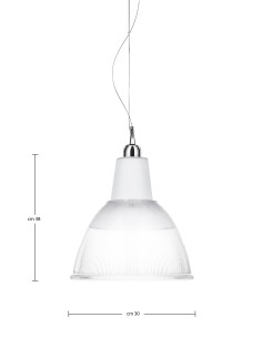 iPLEX - Lampadario a Sospensione da soffitto con paralume linea Carioca in plexiglass Trasparente - arredamento casa ufficio di 