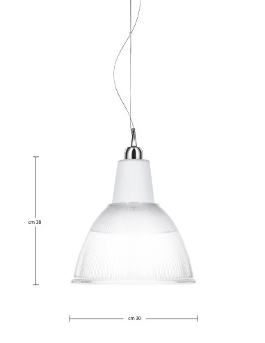 iPLEX - Lampadario a Sospensione da soffitto con paralume linea Carioca in plexiglass Trasparente - arredamento casa ufficio di 