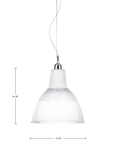 iPLEX - Lampadario a Sospensione da soffitto con paralume linea Carioca in plexiglass Trasparente - arredamento casa ufficio di 