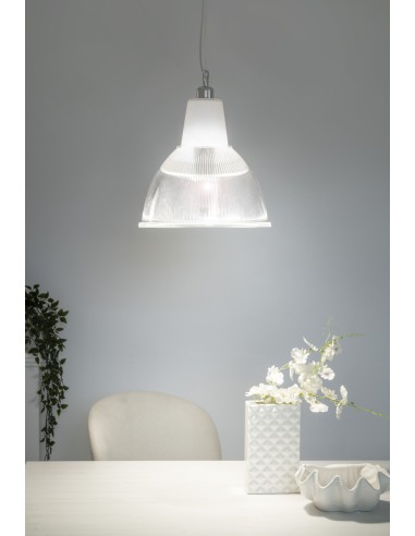 iPLEX - Lampadario a Sospensione da soffitto con paralume linea Carioca in plexiglass Trasparente - arredamento casa ufficio di 