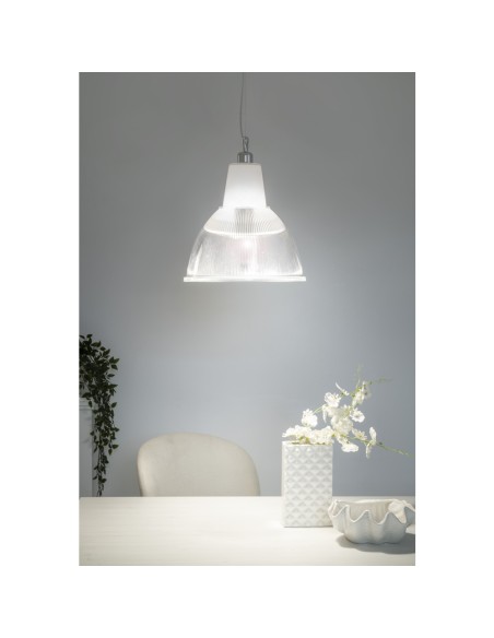 iPLEX - Lampadario a Sospensione da soffitto con paralume linea Carioca in plexiglass Trasparente - arredamento casa ufficio di 