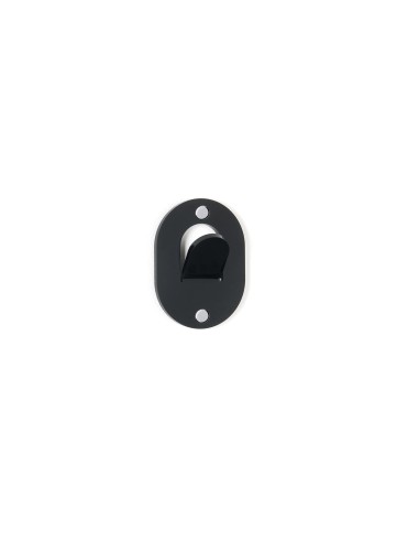 iPLEX - Appendino clips in plexiglass PMMA nero. - arredamento casa ingresso ufficio di lavoro studio Made in Italy - 9,5x12,7x3