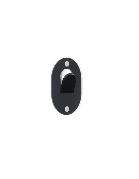iPLEX - Appendino clips in plexiglass PMMA nero. - arredamento casa ingresso ufficio di lavoro studio Made in Italy - 9,5x12,7x3