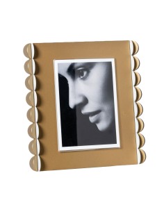 Arti & Mestieri - Portafoto di design Volans grande-23 x-oro laccato/bianco marmo/oro laccato/beige 24H cm (12 x 17 formato foto 2