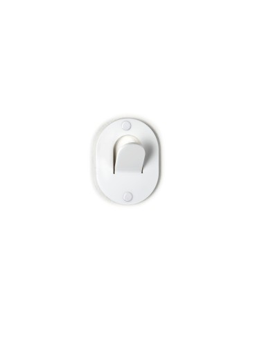 iPLEX - Appendino clips in plexiglass bianco. - arredamento casa ingresso ufficio di lavoro studio Made in Italy - 9,5x12,7x3,5 