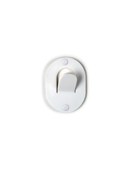 iPLEX - Appendino clips in plexiglass bianco. - arredamento casa ingresso ufficio di lavoro studio Made in Italy - 9,5x12,7x3,5 