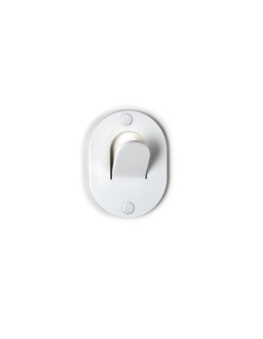 iPLEX - Appendino clips in plexiglass bianco. - arredamento casa ingresso ufficio di lavoro studio Made in Italy - 9,5x12,7x3,5 