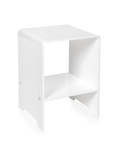 iPLEX - Comodino linea Accanto in plexiglass color bianco pieno tagliato al laser. - arredamento casa salotto bagno camera da le 2