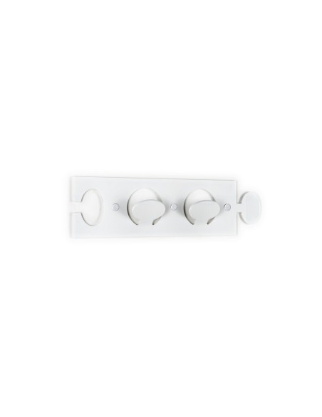 iPLEX - Puzzle Set di 2 Appendini da parete componibili in plexiglass bianco. - arredamento casa ingresso ufficio di lavoro Made