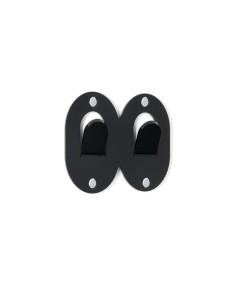 iPLEX - Set di 2 Appendini clips in plexiglass PMMA nero. - arredamento casa ingresso ufficio di lavoro studio Made in Italy - 1 2