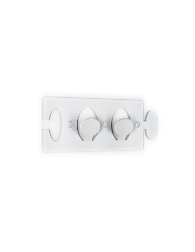iPLEX - Puzzle Set di 2 Appendini da parete componibili in plexiglass bianco. - arredamento casa ingresso ufficio di lavoro Made