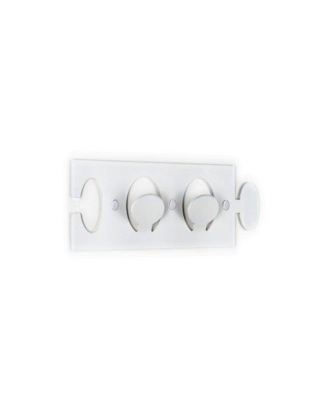 iPLEX - Puzzle Set di 2 Appendini da parete componibili in plexiglass bianco. - arredamento casa ingresso ufficio di lavoro Made