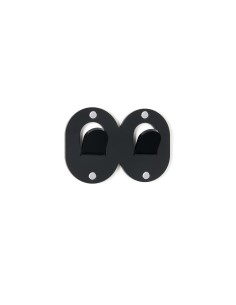 iPLEX - Set di 2 Appendini clips in plexiglass PMMA nero. - arredamento casa ingresso ufficio di lavoro studio Made in Italy - 1