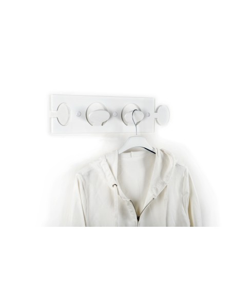 iPLEX - Puzzle Set di 2 Appendini da parete componibili in plexiglass bianco. - arredamento casa ingresso ufficio di lavoro Made