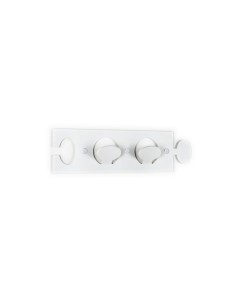 iPLEX - Puzzle Set di 2 Appendini da parete componibili in plexiglass bianco. - arredamento casa ingresso ufficio di lavoro Made