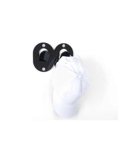 iPLEX - Set di 2 Appendini clips in plexiglass PMMA nero. - arredamento casa ingresso ufficio di lavoro studio Made in Italy - 1