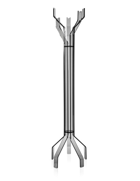 iPLEX - Appendiabiti a 5 braccia asimmetrico ""linea Pentadress"" in plexiglass fumè Trasparente - arredamento casa ufficio di l