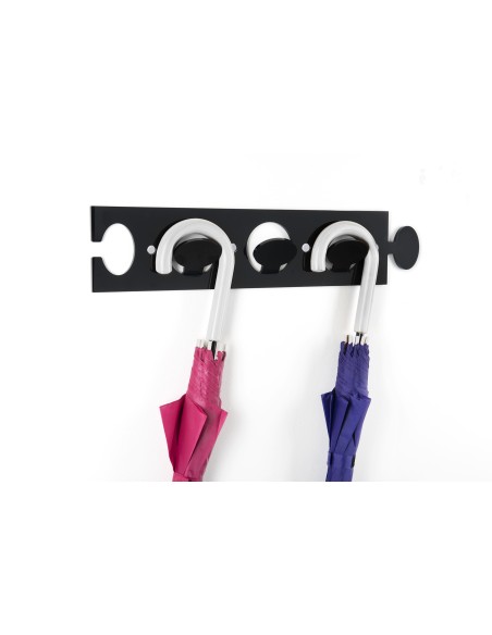 iPLEX - Puzzle Set di 3 Appendini da parete componibili in plexiglass nero. - arredamento casa ingresso ufficio di lavoro Made i