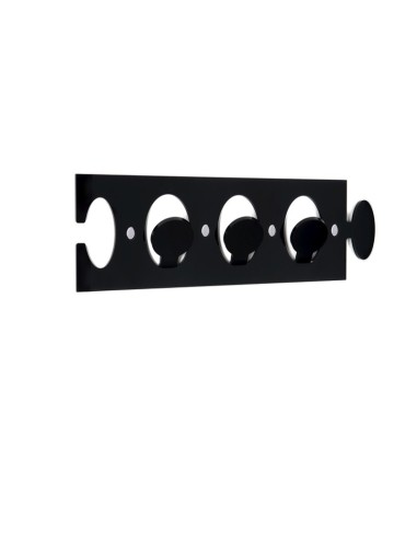 iPLEX - Puzzle Set di 3 Appendini da parete componibili in plexiglass nero. - arredamento casa ingresso ufficio di lavoro Made i