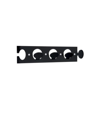 iPLEX - Puzzle Set di 3 Appendini da parete componibili in plexiglass nero. - arredamento casa ingresso ufficio di lavoro Made i