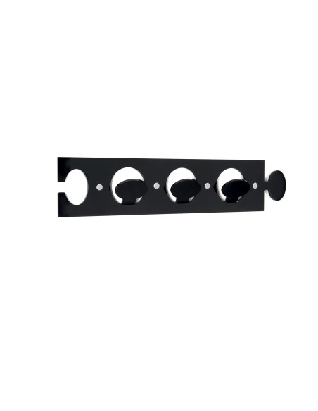 iPLEX - Puzzle Set di 3 Appendini da parete componibili in plexiglass nero. - arredamento casa ingresso ufficio di lavoro Made i