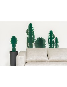iPLEX - Elemento Decorativo a forma di Cactus in plexiglass verde scuro pieno - arredamento casa salotto ufficio di lavoro studi 2
