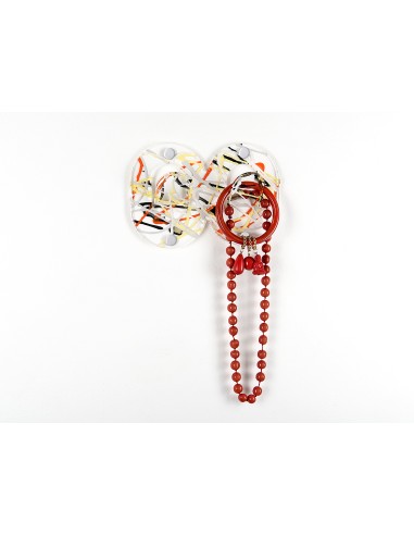 iPLEX - Set di 2 Appendini clips in plexiglass PMMA, schizzo artistico colorato,. - arredamento casa ingresso ufficio di lavoro 