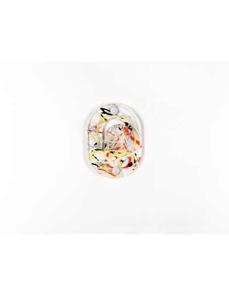iPLEX - Appendino clips in plexiglass PMMA, schizzo artistico colorato,. - arredamento casa ingresso ufficio di lavoro studio Ma