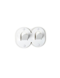 iPLEX - Set di 2 Appendini clips in plexiglass PMMA bianco. - arredamento casa ingresso ufficio di lavoro studio Made in Italy -